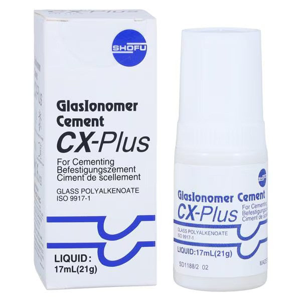 Shofu Dental 1168 GlasIonomer CX-Plus Tripolymer Luting Cement Liquid 17 mL Shofu Dental 1168 GlasIonomer CX-Plus Tripolymer Luting Cement Liquid 17 mL